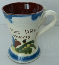 Vintage Cup Motto Ware Torquay Devon Pottery Retro Cherry ROYAL WATCOMBE 8 cm H