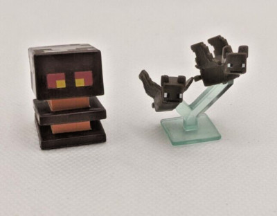 Minecraft Mini-Figures Rare Stone Series 2 1'' Magma Cube Figure Mojang  AND BATS