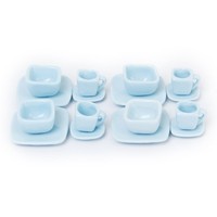 16 Pcs Miniature Dollhouse Square Dinnerware Porcelain Mug Plate Light Blue L7y8 16 Pcs Miniature Dollhouse Square Dinnerware Porcelain Mug Plate Light Blue L7y8