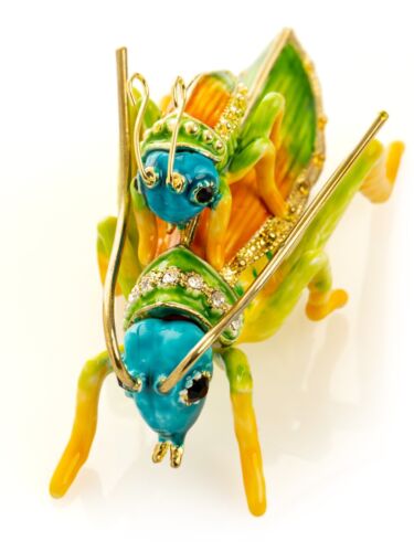 Keren Kopal Hand made Cricket Trinket box Decorated with Austrian Crystals - Picture 17 of 24