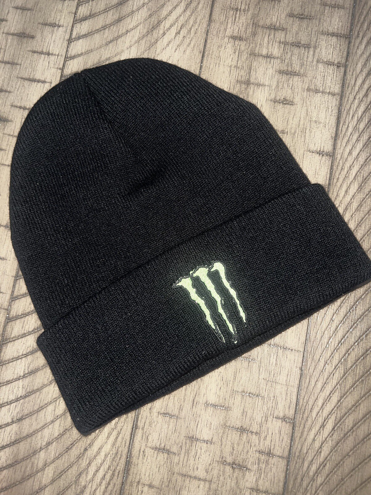 Monster Energy Drink Embroidered Beanie Skull Logo Design