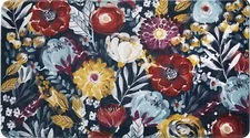 Anti-Fatigue PVC Kitchen Floor Mat(18"x30")MULTICOLOR FLOWERS,BE STILL GARDEN,HL