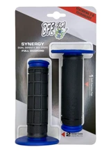 BFE MX Grips Half Waffle Dual Compound Blue Motorcycle Dirt Bike Dual Sport