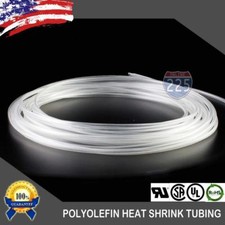 50 FT. 50' Feet CLEAR 1/8" 3mm Polyolefin 2:1 Heat Shrink Tubing Tube Cable US