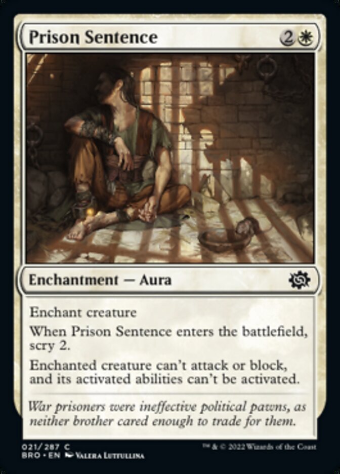 Magic the Gathering (mtg): BRO: Prison Sentence - Foil | eBay