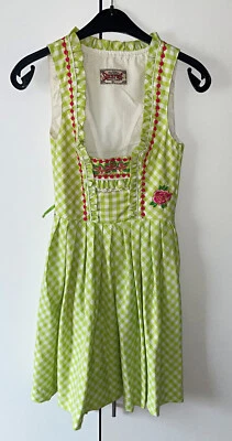 Damen Trachten Dirndl ärmellos Grün kariert Gr. 32 v. Stockerpoint - Bild 1 von 2