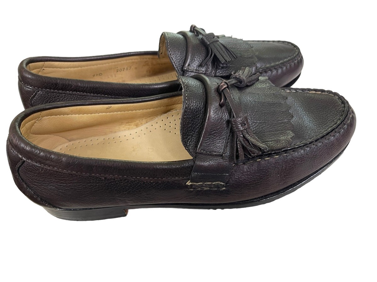 ALLEN EDMONDS DANFORTH, DARK BROWN TASSEL LOAFERS, SIZE 9 1 