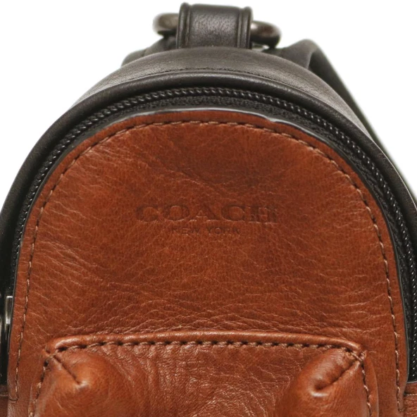 ТРЕНЕР кожаный мини рюкзак сумка подвеска коричневый брелок отличном состоянии - Изображение 4 из 4