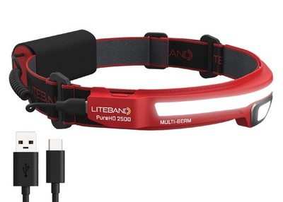 LED Headlamp, Liteband PRO PureHD 2500 Lumen Super Bright Head Lamp, Recharge...
