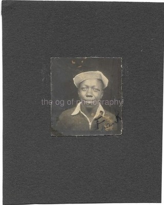 20th CENTURY MAN Black + White DISTRESSED FOUND PHOTO On Backing Paper 62 34 N