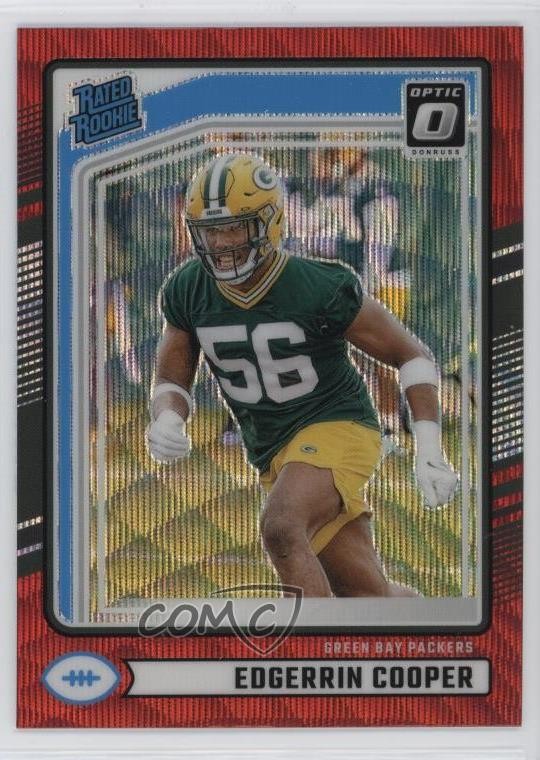 2024 Donruss Rated Rookie Optic Preview Red Wave Prizm Edgerrin Cooper #325 12g7