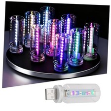 Car USB Night Light with 13-in-1 Design,Touch Adjustable USB Car Light with 7