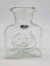 Blenko SPECIAL EDITION  HELIOS MOON Water Bottle, Double Spout Pitcher - 384M