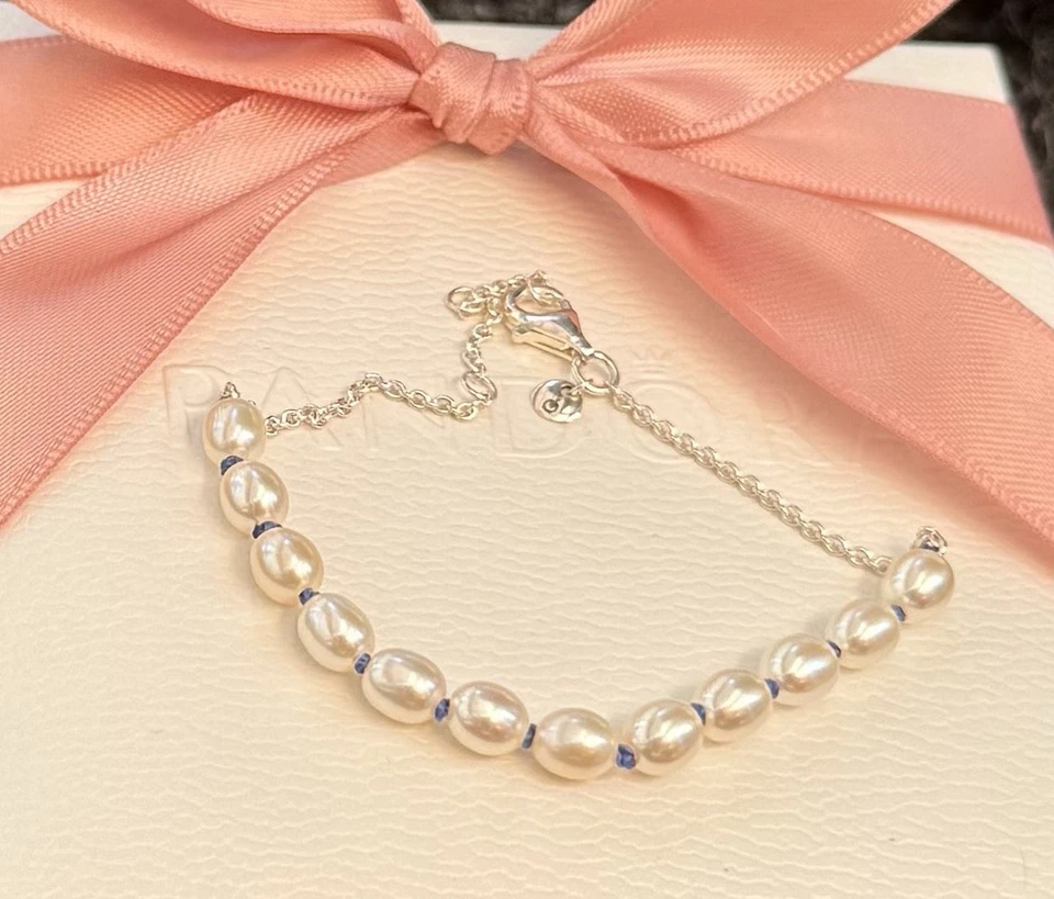 Neu original Pandora Armband mit Süßwasserzuchtperlen 925 Silber #591689C01-18