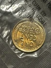 1958 D gold plated Lincoln Wheat  Cent Uncirculated   US One Cent Coin