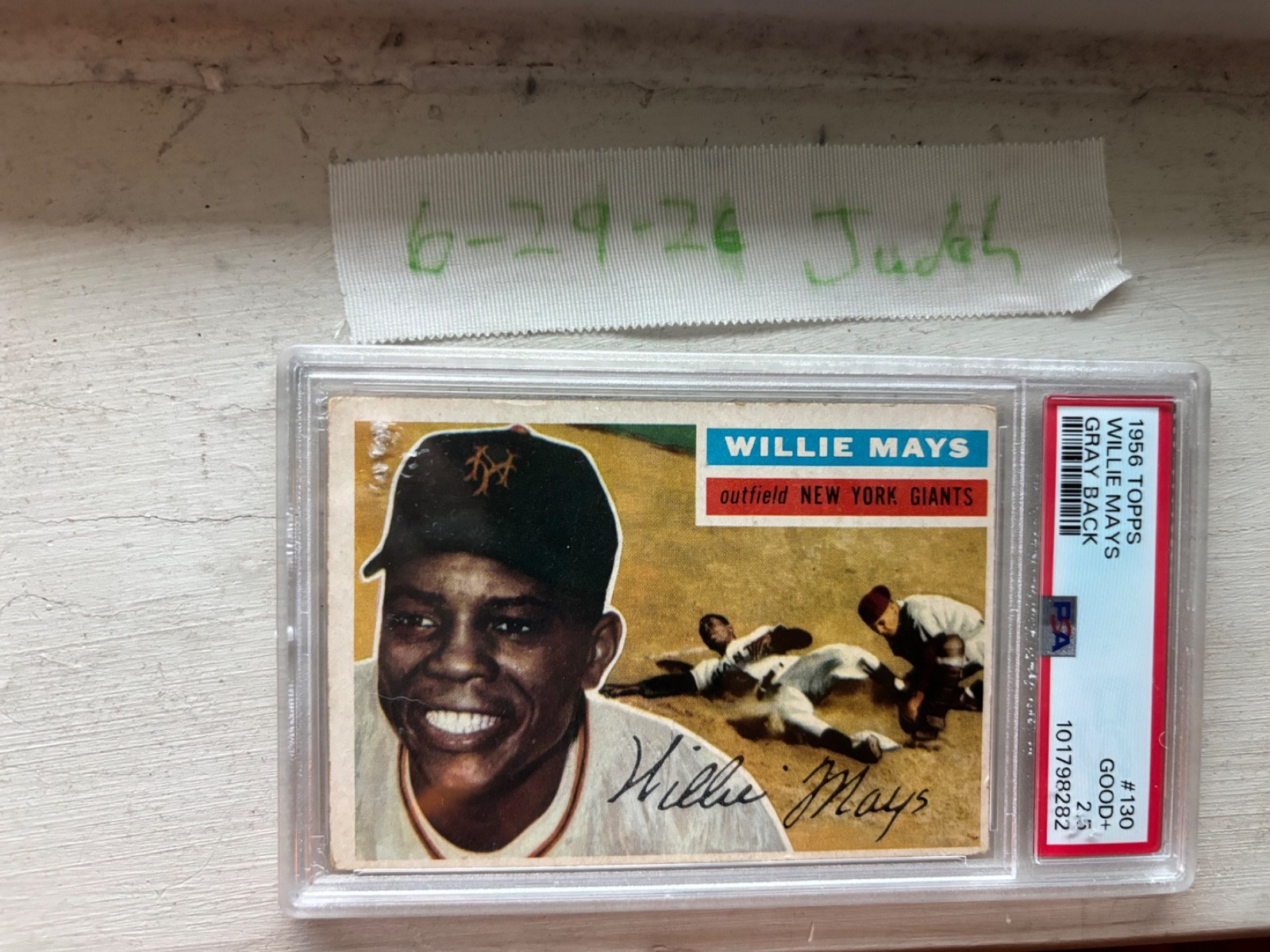 56 topps willie mays psa 2.5 view 1