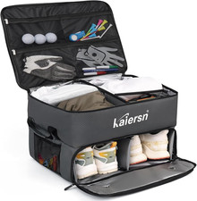 2 Layer Golf Trunk Organizer, Waterproof Car Golf Locker with Separate Ventilate
