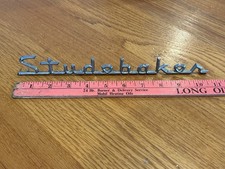 Studebaker Metal Chrome Silver Script Emblem Badge Nameplate Oem Roth 1314300