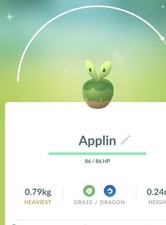Pok mon Go-Shiny Applin -TRADE-Trade Registered Or 30 Days 