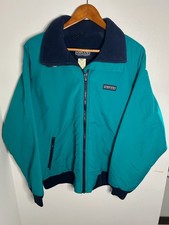 Vintage 90s Lands End Turquoise Squall Jacket Fleece Lined USA Made Womens L