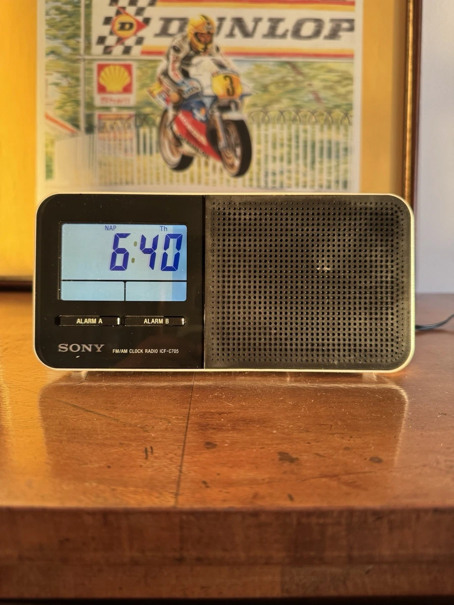 RELOJ RADIO DESPERTADOR SONY DREAM MACHINE RADIO AM/FM ICF-C705 JACK LINE-IN