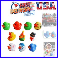 10pcs Rubber Ducks,Bathtub Toys,Multiple Design  Colors,Ideal for Bath Play,...