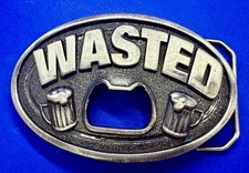 WASTED Beer Mug Cool Novelty Belt Buckle with Bottle Opener by KALAN