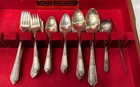 Wm Rogers Exquisite Silver Plate Flatware 44pc Set Service for 8 with Chest — photo 2