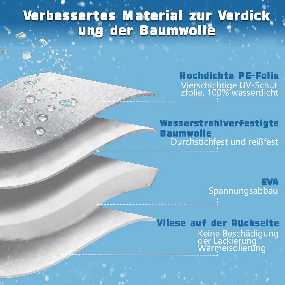 Telo Antigrandine per Auto Telo Copriauto Antigrandine 450 a 490 Cm Di Lunghezza - Immagine 3 di 4