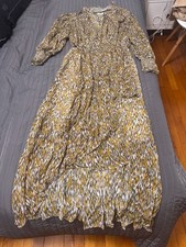 Isabel Marant Etoile Long Sleeve Floral Print Midi Dress Size M Medium