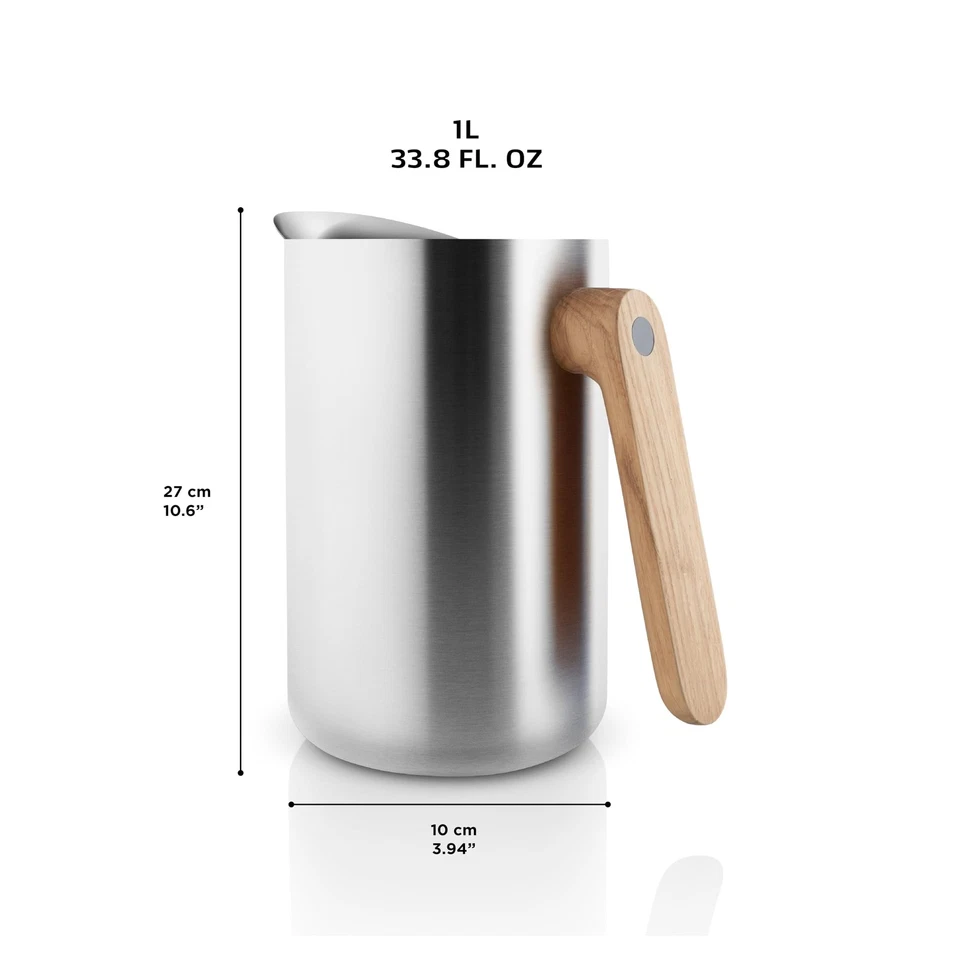 Вакуумный кувшин 1,0 л скандинавская кухня нержавеющая сталь - Изображение 3 из 4