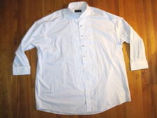 J. Ferrar Crisp White French Cuff Formal Tuxedo Dress Shirt 4XL 20-21 34/35 NWT