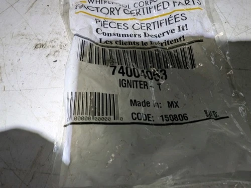 2 PCS. NEW OEM WHIRLPOOL IGNITOR 74009336 WP74009336