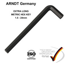 ARNDT EXTRA LONG Allen Keys Hex Keys METRIC CrV L-Shaped Allen Wrench 1.5–24 mm