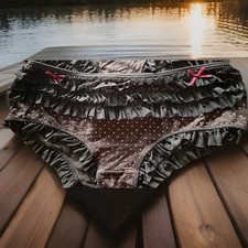 Frilly Full Coverage Bikini Briefs Size 12