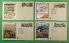 DR WHO 1980 CHINA PRC 4 FDC SUZHOU GARDEN Z SILK CACHET R64569