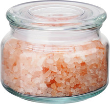 280Ml Glass Salt Cellar with Airtight Sealing Lid, Wide Mouth Spice Jar for Salt