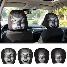  2Pcs Scary Covers for Cars Stretchy Seat Hea...