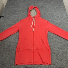 Lululemon Scuba Hoodie Womens 12 Pink Full Zip Longline Activewear Sweatshirt