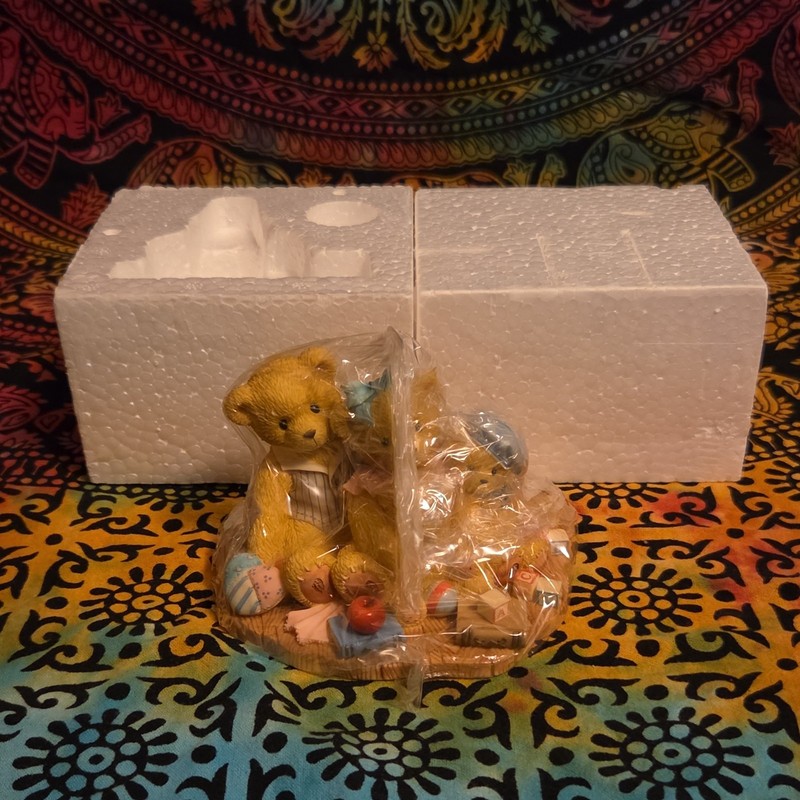 Cherished Teddies Resin Figurine Wesley Philip Fiona Renee Hillman 1998