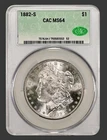 1882-S Morgan Silver Dollar CACG MS64 CAC Blast White