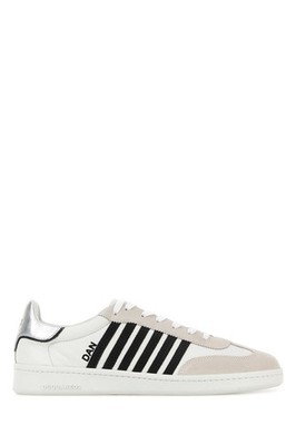 DSQUARED2 Boxer White Leather Sneakers New And Authentic