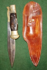 Antique Joseph Rogers No. 6, Folding Folding Swing Guard Bowie Knife with Sheath