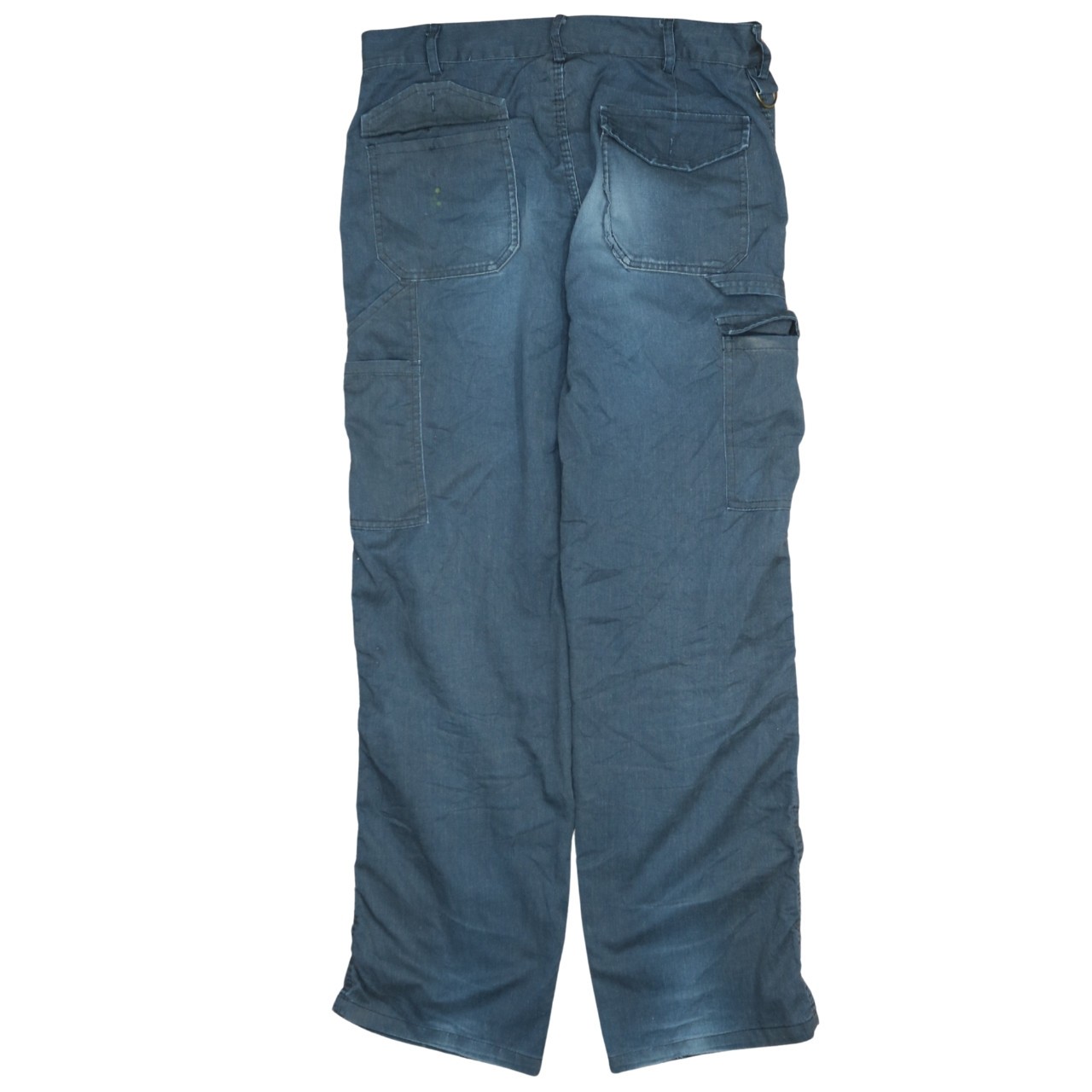 Dickies Mens Work Trousers Navy Blue Straight Leg Cargo Pockets Relaxed Fit L