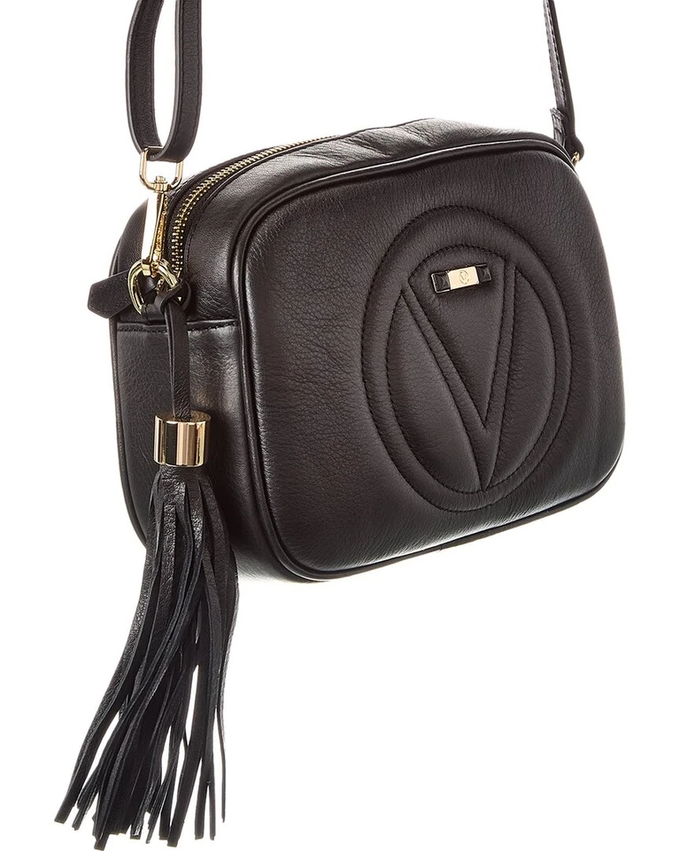 Bandolera de cuero negra Valentino By Mario Valentino Mia Signature para mujer Foto 3 de 4