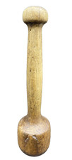 10.5" Solid Wooden Kitchen Pestle Masher Fish Pounder Vintage Kitchen