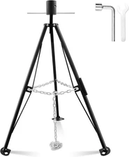 Gooseneck Tripod Stabilizer for 5th Wheel or Trailer, Adjustable Black 
