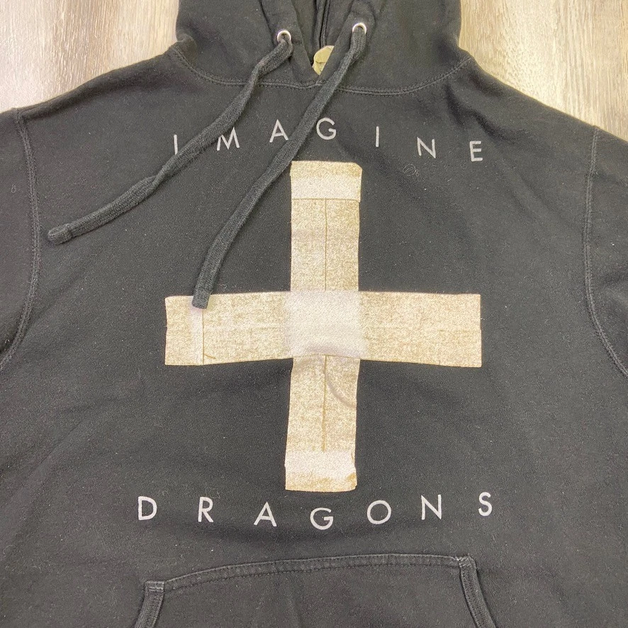 Imagine Dragons Hoodie Mens Small Black White Official Smoke And Mirrors Tour - Image 2 of 4