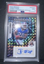 2022 Panini Mosaic James Cook Rookie Autograph Mosaic Prizm PSA 9 Buffalo Bills