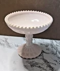 Jeanette Pink Milk Glass Vintage Compote Country Core